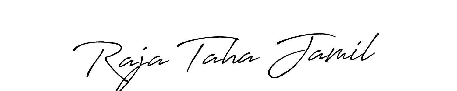 How to make Raja Taha Jamil signature? Antro_Vectra_Bolder is a professional autograph style. Create handwritten signature for Raja Taha Jamil name. Raja Taha Jamil signature style 7 images and pictures png