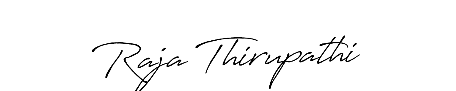 You can use this online signature creator to create a handwritten signature for the name Raja Thirupathi. This is the best online autograph maker. Raja Thirupathi signature style 7 images and pictures png