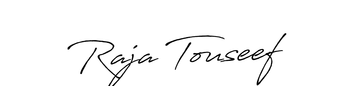 Make a short Raja Touseef signature style. Manage your documents anywhere anytime using Antro_Vectra_Bolder. Create and add eSignatures, submit forms, share and send files easily. Raja Touseef signature style 7 images and pictures png
