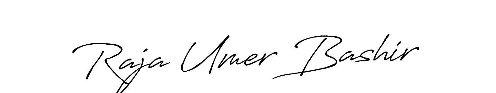 Make a beautiful signature design for name Raja Umer Bashir. With this signature (Antro_Vectra_Bolder) style, you can create a handwritten signature for free. Raja Umer Bashir signature style 7 images and pictures png