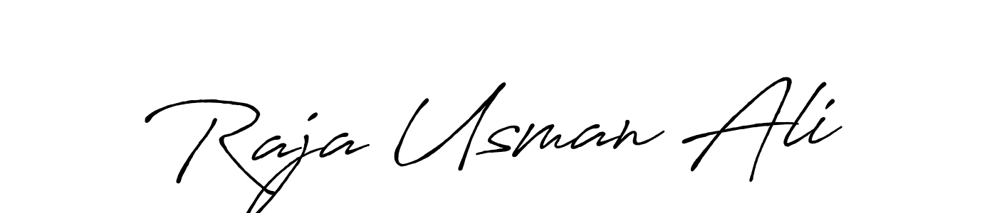 The best way (Antro_Vectra_Bolder) to make a short signature is to pick only two or three words in your name. The name Raja Usman Ali include a total of six letters. For converting this name. Raja Usman Ali signature style 7 images and pictures png