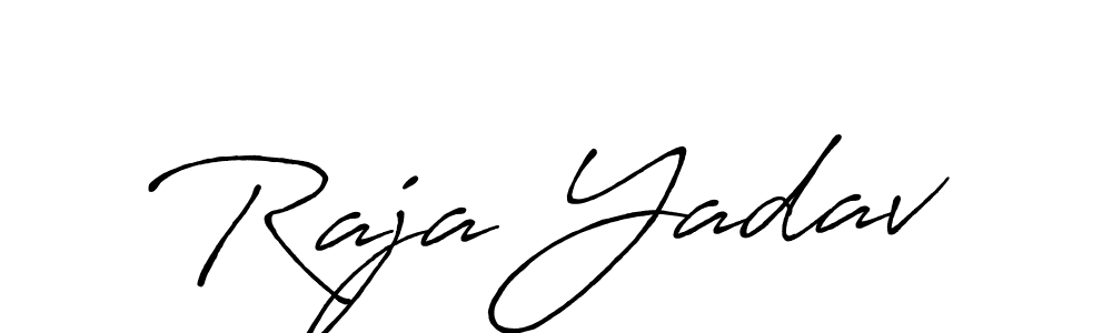 Raja Yadav stylish signature style. Best Handwritten Sign (Antro_Vectra_Bolder) for my name. Handwritten Signature Collection Ideas for my name Raja Yadav. Raja Yadav signature style 7 images and pictures png