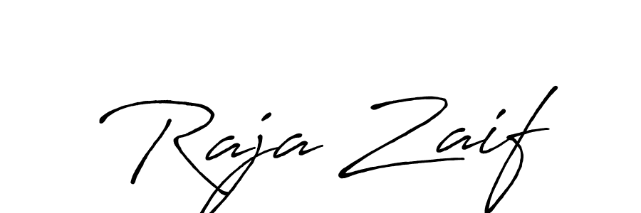 Use a signature maker to create a handwritten signature online. With this signature software, you can design (Antro_Vectra_Bolder) your own signature for name Raja Zaif. Raja Zaif signature style 7 images and pictures png