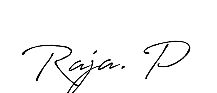 Design your own signature with our free online signature maker. With this signature software, you can create a handwritten (Antro_Vectra_Bolder) signature for name Raja. P. Raja. P signature style 7 images and pictures png