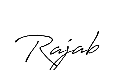 if you are searching for the best signature style for your name Rajab. so please give up your signature search. here we have designed multiple signature styles  using Antro_Vectra_Bolder. Rajab signature style 7 images and pictures png