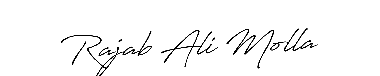Also You can easily find your signature by using the search form. We will create Rajab Ali Molla name handwritten signature images for you free of cost using Antro_Vectra_Bolder sign style. Rajab Ali Molla signature style 7 images and pictures png
