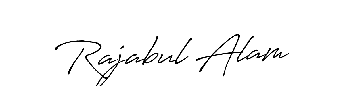 Create a beautiful signature design for name Rajabul Alam. With this signature (Antro_Vectra_Bolder) fonts, you can make a handwritten signature for free. Rajabul Alam signature style 7 images and pictures png