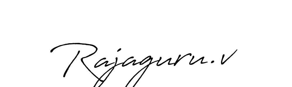 Create a beautiful signature design for name Rajaguru.v. With this signature (Antro_Vectra_Bolder) fonts, you can make a handwritten signature for free. Rajaguru.v signature style 7 images and pictures png