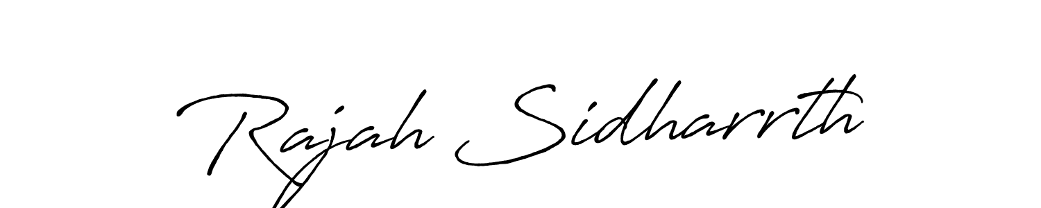 Make a beautiful signature design for name Rajah Sidharrth. With this signature (Antro_Vectra_Bolder) style, you can create a handwritten signature for free. Rajah Sidharrth signature style 7 images and pictures png