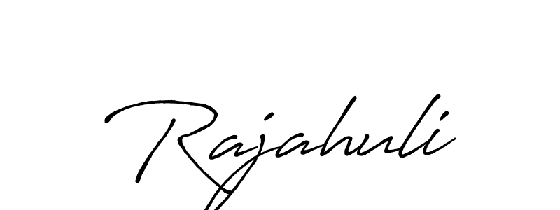 The best way (Antro_Vectra_Bolder) to make a short signature is to pick only two or three words in your name. The name Rajahuli include a total of six letters. For converting this name. Rajahuli signature style 7 images and pictures png
