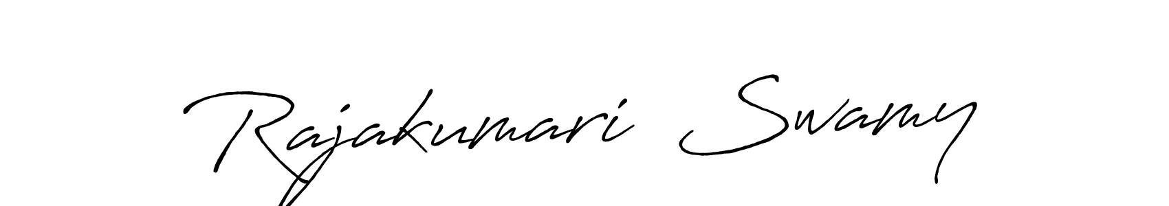Antro_Vectra_Bolder is a professional signature style that is perfect for those who want to add a touch of class to their signature. It is also a great choice for those who want to make their signature more unique. Get Rajakumari  Swamy name to fancy signature for free. Rajakumari  Swamy signature style 7 images and pictures png
