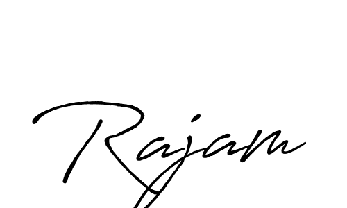 if you are searching for the best signature style for your name Rajam. so please give up your signature search. here we have designed multiple signature styles  using Antro_Vectra_Bolder. Rajam signature style 7 images and pictures png