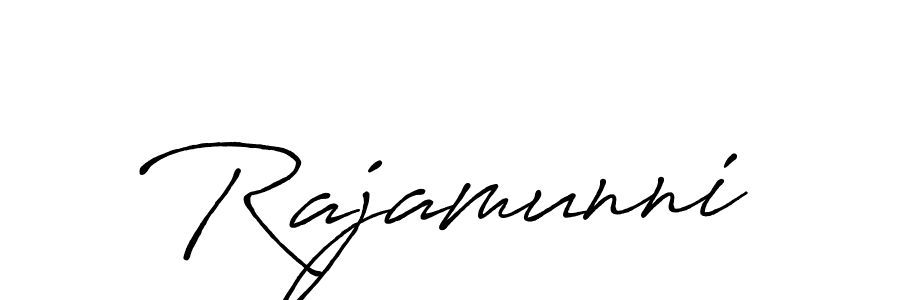 if you are searching for the best signature style for your name Rajamunni. so please give up your signature search. here we have designed multiple signature styles  using Antro_Vectra_Bolder. Rajamunni signature style 7 images and pictures png