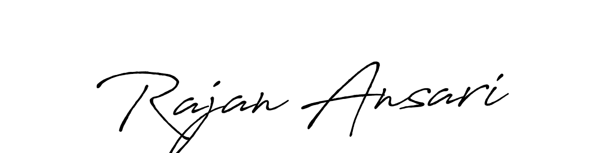 Also we have Rajan Ansari name is the best signature style. Create professional handwritten signature collection using Antro_Vectra_Bolder autograph style. Rajan Ansari signature style 7 images and pictures png