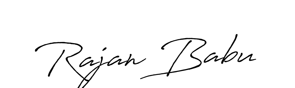 Use a signature maker to create a handwritten signature online. With this signature software, you can design (Antro_Vectra_Bolder) your own signature for name Rajan Babu. Rajan Babu signature style 7 images and pictures png