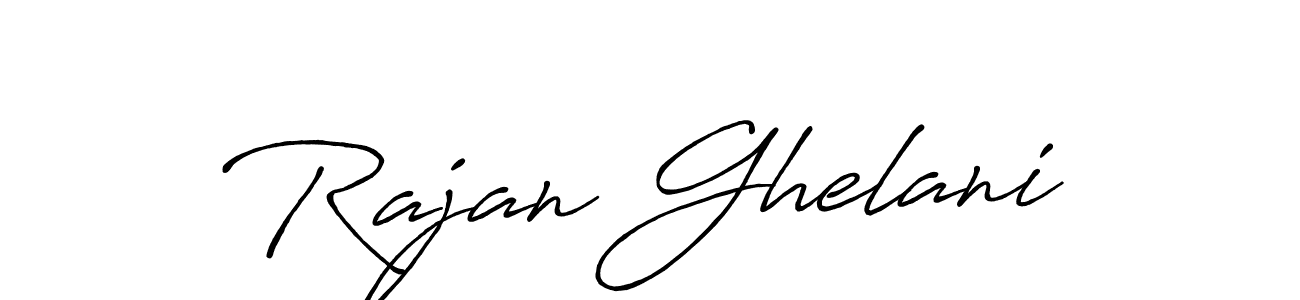 Design your own signature with our free online signature maker. With this signature software, you can create a handwritten (Antro_Vectra_Bolder) signature for name Rajan Ghelani. Rajan Ghelani signature style 7 images and pictures png