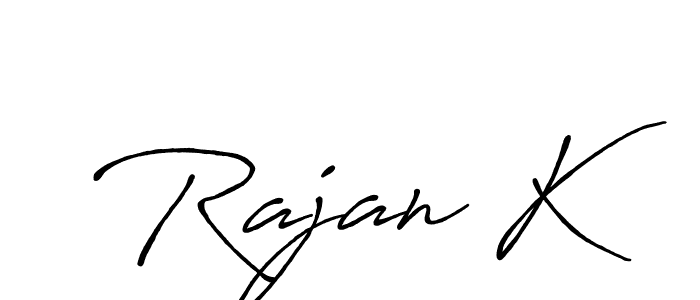 Also we have Rajan K name is the best signature style. Create professional handwritten signature collection using Antro_Vectra_Bolder autograph style. Rajan K signature style 7 images and pictures png