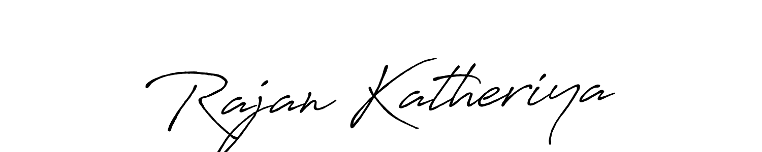 Make a short Rajan Katheriya signature style. Manage your documents anywhere anytime using Antro_Vectra_Bolder. Create and add eSignatures, submit forms, share and send files easily. Rajan Katheriya signature style 7 images and pictures png