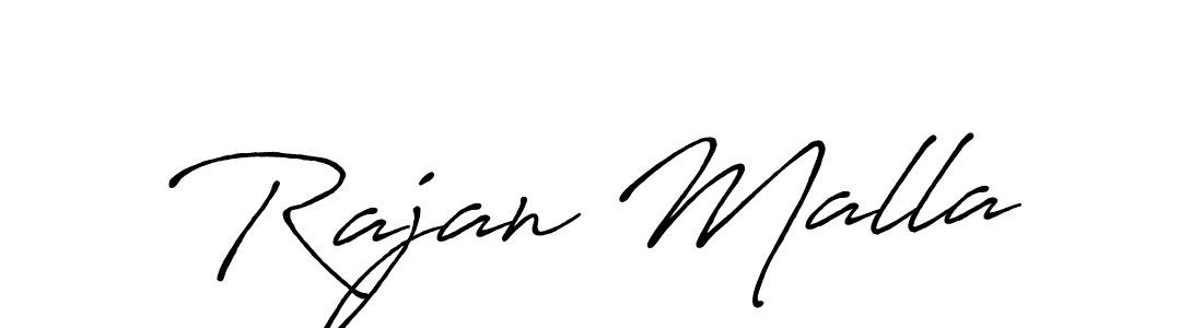 The best way (Antro_Vectra_Bolder) to make a short signature is to pick only two or three words in your name. The name Rajan Malla include a total of six letters. For converting this name. Rajan Malla signature style 7 images and pictures png