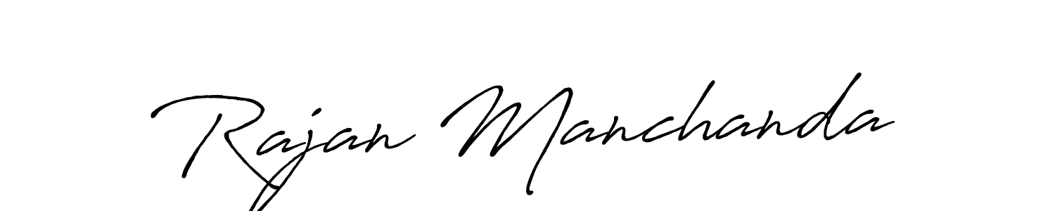 Also You can easily find your signature by using the search form. We will create Rajan Manchanda name handwritten signature images for you free of cost using Antro_Vectra_Bolder sign style. Rajan Manchanda signature style 7 images and pictures png