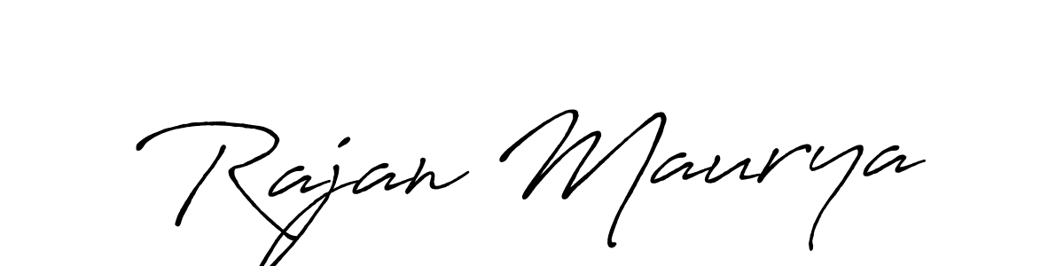 Also we have Rajan Maurya name is the best signature style. Create professional handwritten signature collection using Antro_Vectra_Bolder autograph style. Rajan Maurya signature style 7 images and pictures png