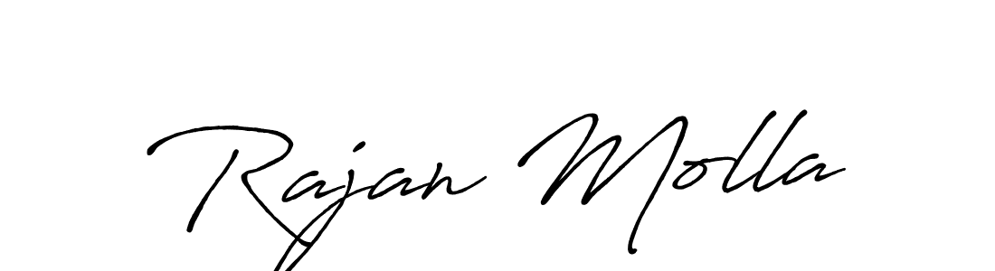 The best way (Antro_Vectra_Bolder) to make a short signature is to pick only two or three words in your name. The name Rajan Molla include a total of six letters. For converting this name. Rajan Molla signature style 7 images and pictures png