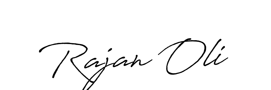 Use a signature maker to create a handwritten signature online. With this signature software, you can design (Antro_Vectra_Bolder) your own signature for name Rajan Oli. Rajan Oli signature style 7 images and pictures png