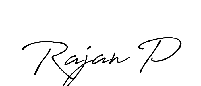 Design your own signature with our free online signature maker. With this signature software, you can create a handwritten (Antro_Vectra_Bolder) signature for name Rajan P. Rajan P signature style 7 images and pictures png