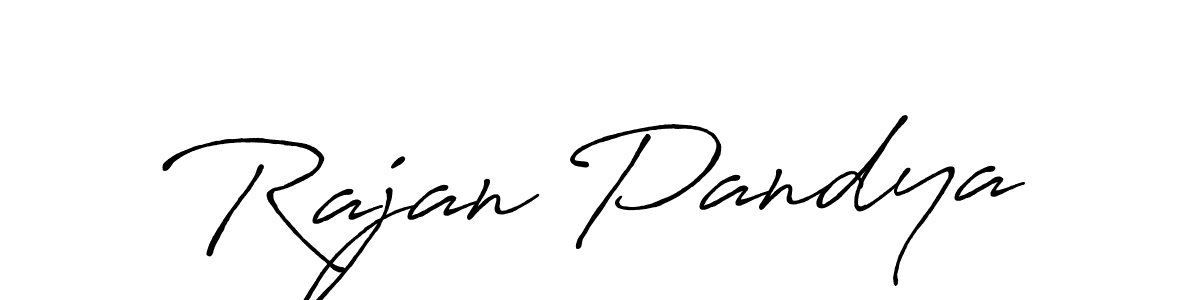 It looks lik you need a new signature style for name Rajan Pandya. Design unique handwritten (Antro_Vectra_Bolder) signature with our free signature maker in just a few clicks. Rajan Pandya signature style 7 images and pictures png