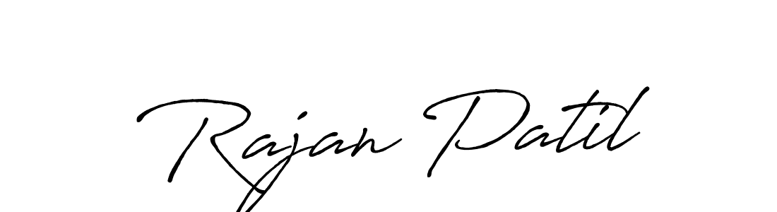 The best way (Antro_Vectra_Bolder) to make a short signature is to pick only two or three words in your name. The name Rajan Patil include a total of six letters. For converting this name. Rajan Patil signature style 7 images and pictures png