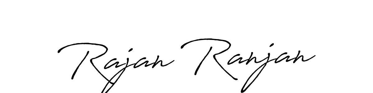Rajan Ranjan stylish signature style. Best Handwritten Sign (Antro_Vectra_Bolder) for my name. Handwritten Signature Collection Ideas for my name Rajan Ranjan. Rajan Ranjan signature style 7 images and pictures png