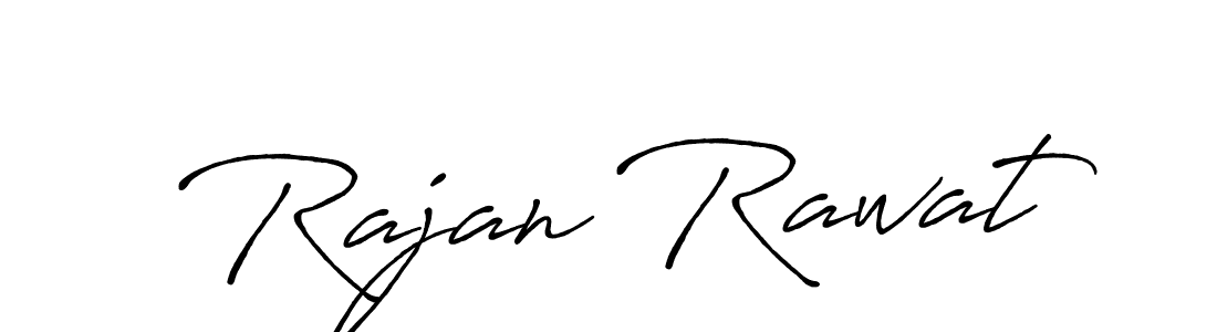 Make a beautiful signature design for name Rajan Rawat. With this signature (Antro_Vectra_Bolder) style, you can create a handwritten signature for free. Rajan Rawat signature style 7 images and pictures png