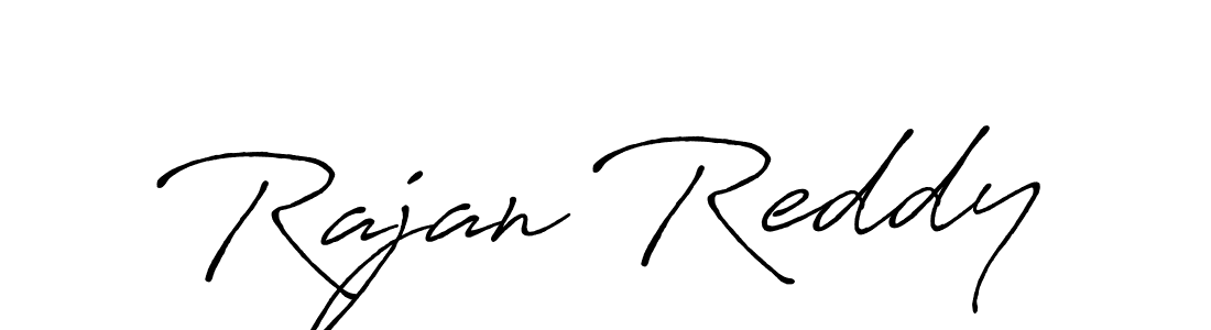 Create a beautiful signature design for name Rajan Reddy. With this signature (Antro_Vectra_Bolder) fonts, you can make a handwritten signature for free. Rajan Reddy signature style 7 images and pictures png