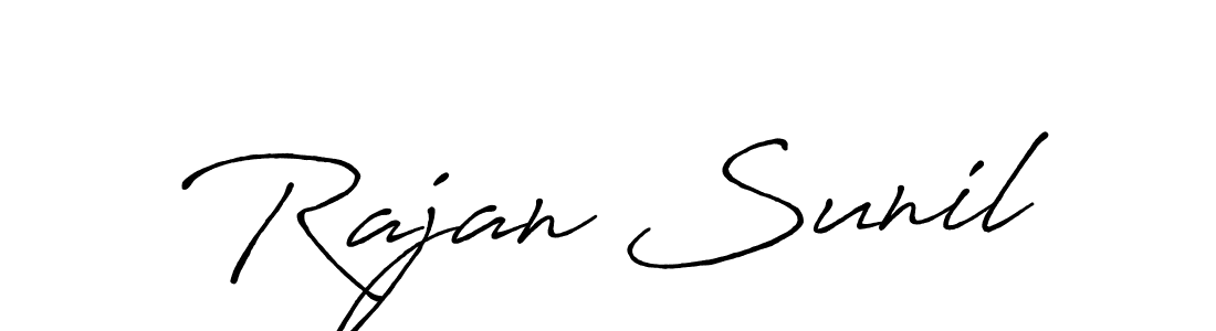 How to make Rajan Sunil signature? Antro_Vectra_Bolder is a professional autograph style. Create handwritten signature for Rajan Sunil name. Rajan Sunil signature style 7 images and pictures png