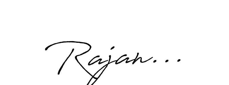 Antro_Vectra_Bolder is a professional signature style that is perfect for those who want to add a touch of class to their signature. It is also a great choice for those who want to make their signature more unique. Get Rajan... name to fancy signature for free. Rajan... signature style 7 images and pictures png