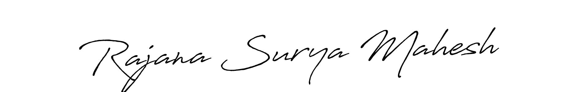 The best way (Antro_Vectra_Bolder) to make a short signature is to pick only two or three words in your name. The name Rajana Surya Mahesh include a total of six letters. For converting this name. Rajana Surya Mahesh signature style 7 images and pictures png