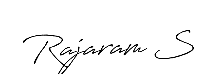 How to make Rajaram S name signature. Use Antro_Vectra_Bolder style for creating short signs online. This is the latest handwritten sign. Rajaram S signature style 7 images and pictures png