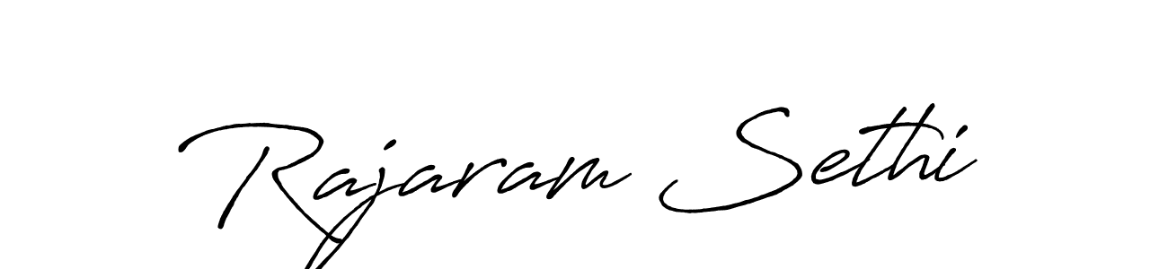 Create a beautiful signature design for name Rajaram Sethi. With this signature (Antro_Vectra_Bolder) fonts, you can make a handwritten signature for free. Rajaram Sethi signature style 7 images and pictures png