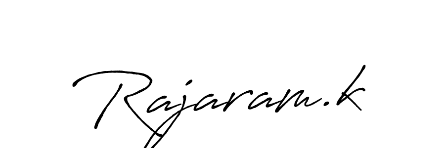 Use a signature maker to create a handwritten signature online. With this signature software, you can design (Antro_Vectra_Bolder) your own signature for name Rajaram.k. Rajaram.k signature style 7 images and pictures png