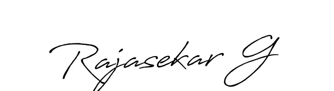 if you are searching for the best signature style for your name Rajasekar G. so please give up your signature search. here we have designed multiple signature styles  using Antro_Vectra_Bolder. Rajasekar G signature style 7 images and pictures png