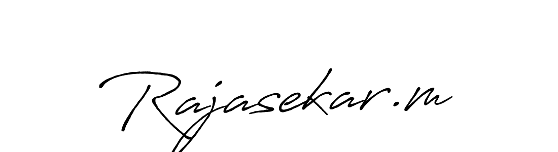 if you are searching for the best signature style for your name Rajasekar.m. so please give up your signature search. here we have designed multiple signature styles  using Antro_Vectra_Bolder. Rajasekar.m signature style 7 images and pictures png