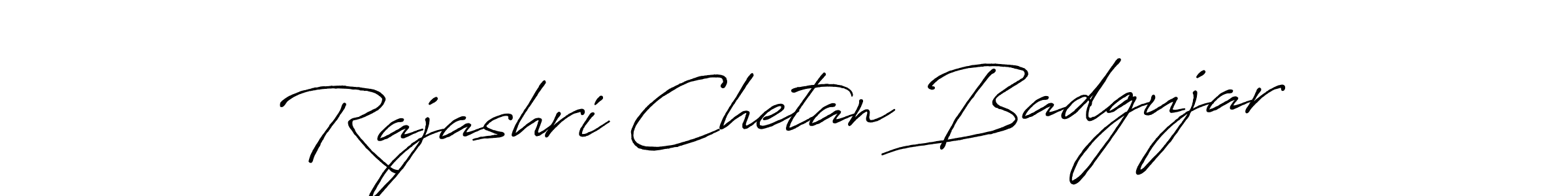 The best way (Antro_Vectra_Bolder) to make a short signature is to pick only two or three words in your name. The name Rajashri Chetan Badgujar include a total of six letters. For converting this name. Rajashri Chetan Badgujar signature style 7 images and pictures png