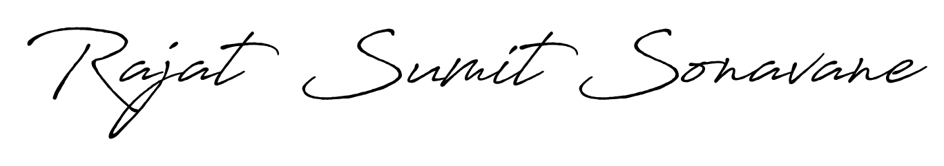 This is the best signature style for the Rajat  Sumit Sonavane name. Also you like these signature font (Antro_Vectra_Bolder). Mix name signature. Rajat  Sumit Sonavane signature style 7 images and pictures png