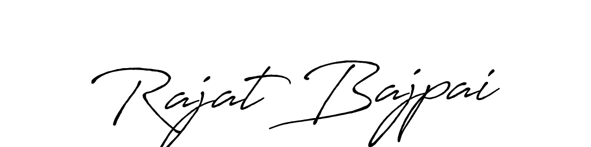 Design your own signature with our free online signature maker. With this signature software, you can create a handwritten (Antro_Vectra_Bolder) signature for name Rajat Bajpai. Rajat Bajpai signature style 7 images and pictures png