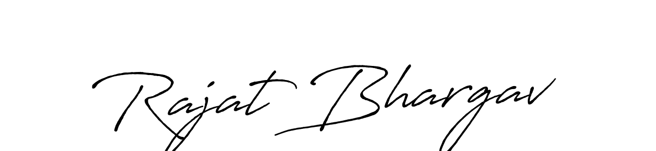 Make a beautiful signature design for name Rajat Bhargav. With this signature (Antro_Vectra_Bolder) style, you can create a handwritten signature for free. Rajat Bhargav signature style 7 images and pictures png