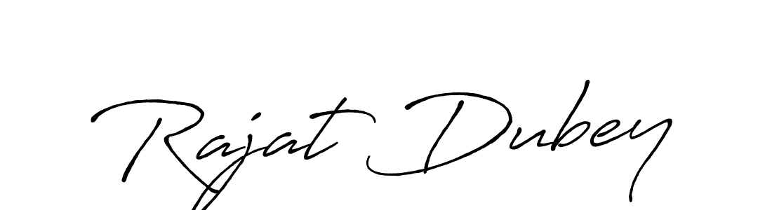Rajat Dubey stylish signature style. Best Handwritten Sign (Antro_Vectra_Bolder) for my name. Handwritten Signature Collection Ideas for my name Rajat Dubey. Rajat Dubey signature style 7 images and pictures png