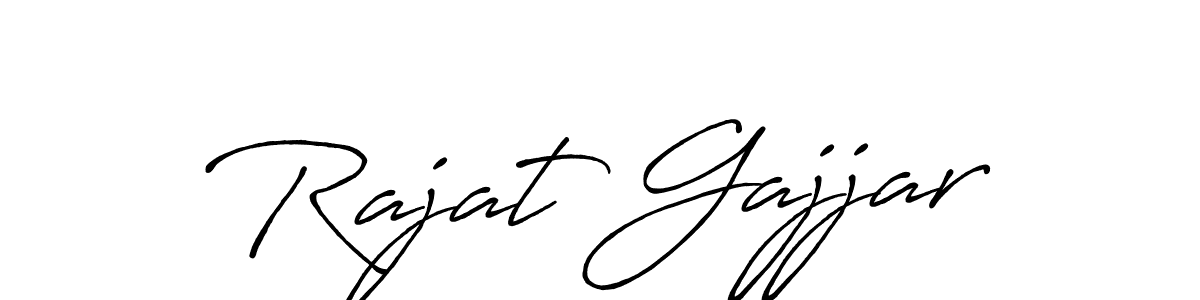 Also we have Rajat Gajjar name is the best signature style. Create professional handwritten signature collection using Antro_Vectra_Bolder autograph style. Rajat Gajjar signature style 7 images and pictures png