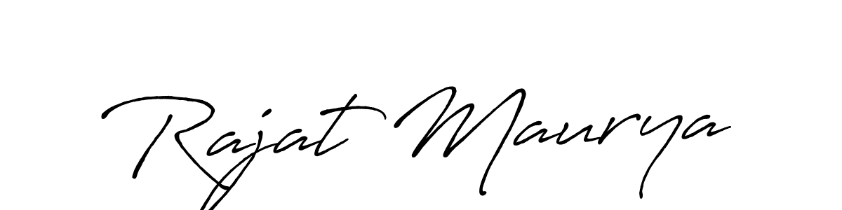 Design your own signature with our free online signature maker. With this signature software, you can create a handwritten (Antro_Vectra_Bolder) signature for name Rajat Maurya. Rajat Maurya signature style 7 images and pictures png