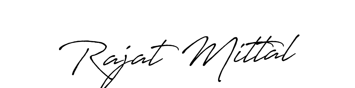 Make a beautiful signature design for name Rajat Mittal. With this signature (Antro_Vectra_Bolder) style, you can create a handwritten signature for free. Rajat Mittal signature style 7 images and pictures png