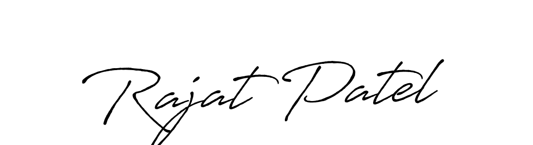The best way (Antro_Vectra_Bolder) to make a short signature is to pick only two or three words in your name. The name Rajat Patel include a total of six letters. For converting this name. Rajat Patel signature style 7 images and pictures png